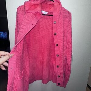 Charter Club Vibrant Pink Cardigan Sweater